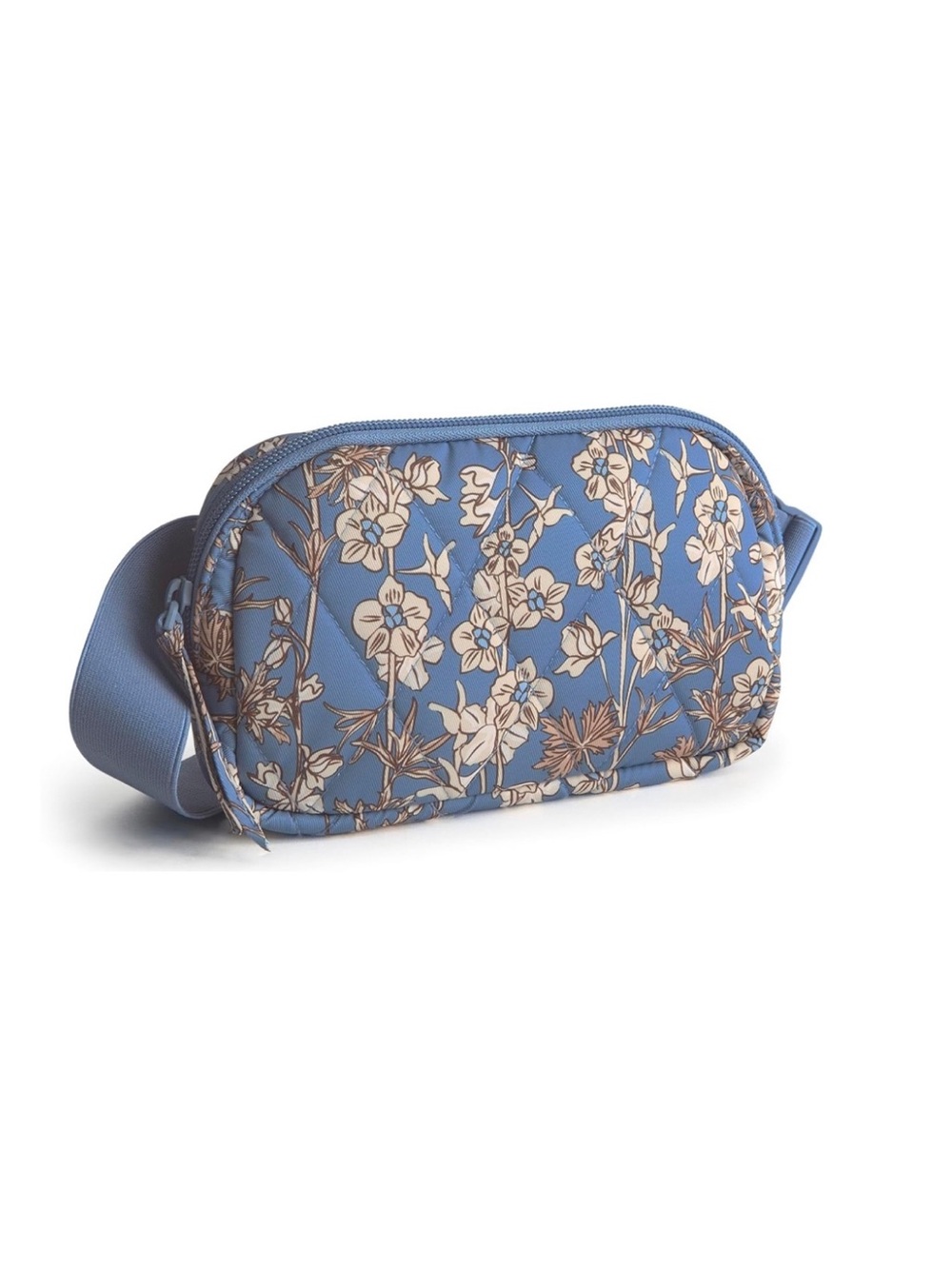 New Vera Bradley New Blue Floral Belt Crossbody Bag